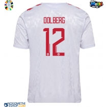 Moški Nogometni dresi Danska Kasper Dolberg #12 Gostujoči EP 2024 Kratek Rokav